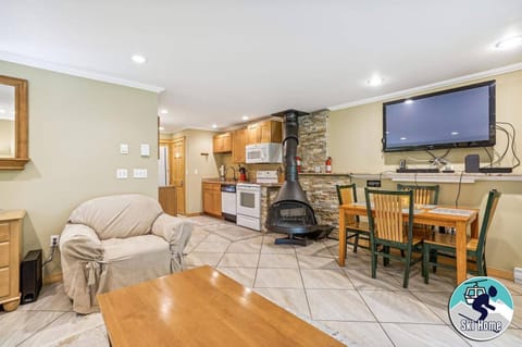 Relax and enjoy the wood stove.