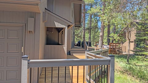 The deck begins before the Front Door