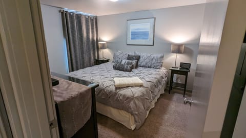 Walking in, straight ahead is the Primary Bedroom with attached Bathroom