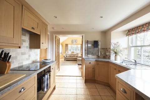 The Bothy at Swinton Hill - a view through the kitchen towards the living room