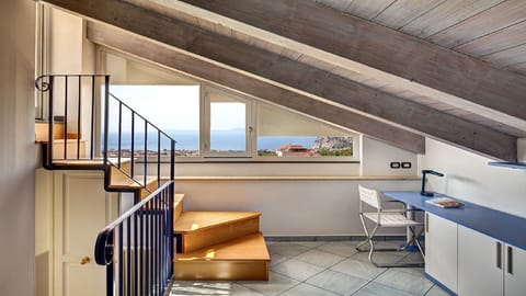 from the living area, a few steps lead you onto the private terrace