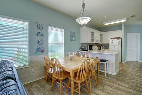 Living Area - Dining table seats 6- A sunny space for seaside suppers