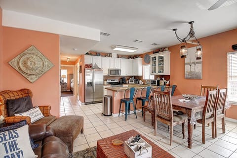 Living Area - Open layout connecting the kitchen to the dining area