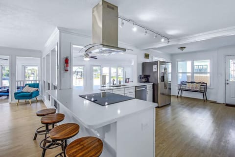 Chef-ready kitchen with sleek island and bar seating