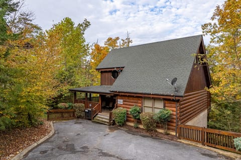 Front of Cabin with Fall Colors