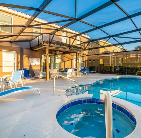 Vacation rental near Disney managed by Orlando Rent a Villa with screened in private pool and spa