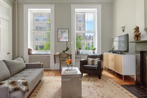 Living Room with High Ceilings