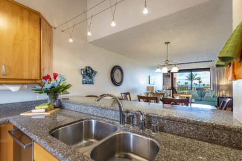 Open Concept Kitchen With Granite Counters