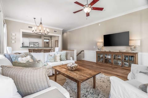 The open floor plan keeps everyone connected