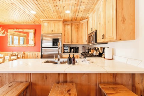 Stone Counters, Bar Seating for 3