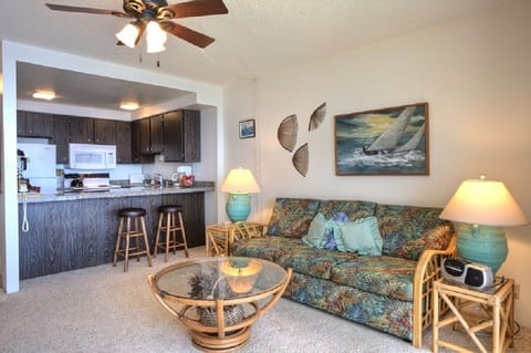 Living Room - Living room with sofa sleeper.