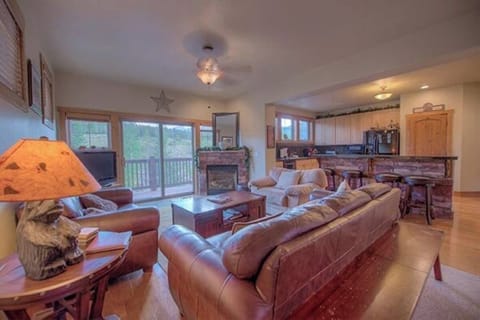 Living room: Smart TV with cable, gas fireplace, central heat, no A/C