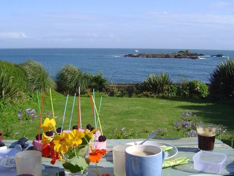 Birthday party on the terrace. harbour.