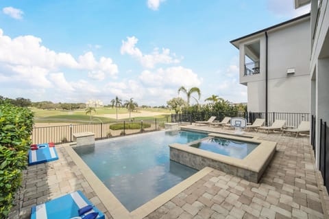 Enjoy evenings by the pool with breathtaking golf course view