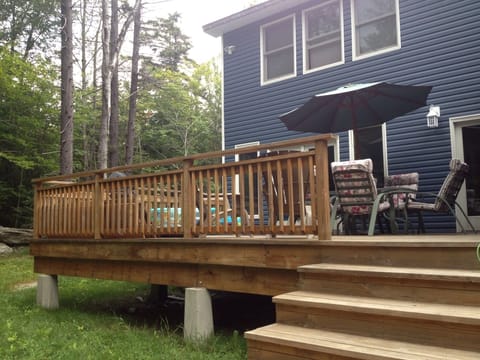 Outdoor deck with bbq
