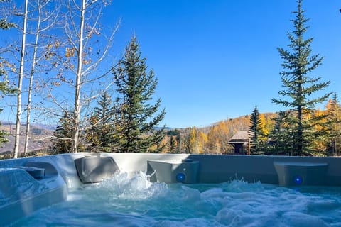 Unwind and recharge in the brand new hot tub!