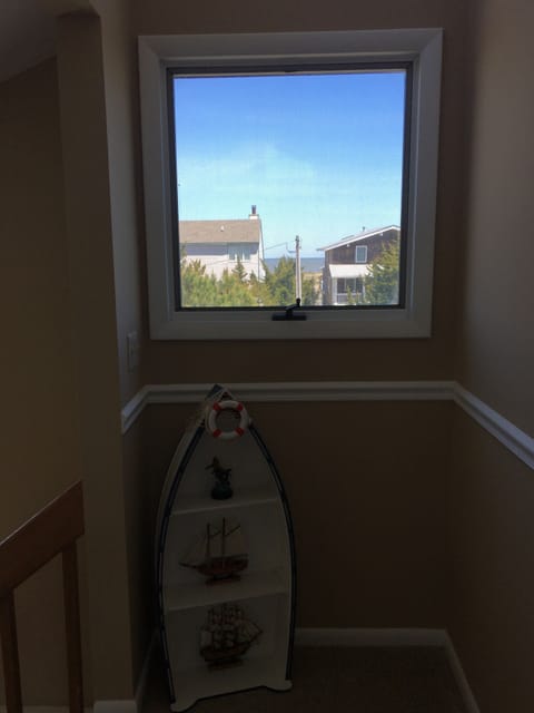 Tiny water views from upstairs!