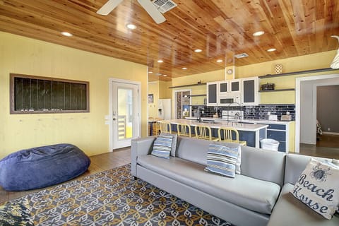 Living room and dining room - Living room equipped with score board for a family game night!