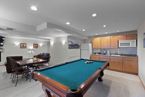 Full size fridge w/ kitchenette in walkout basement