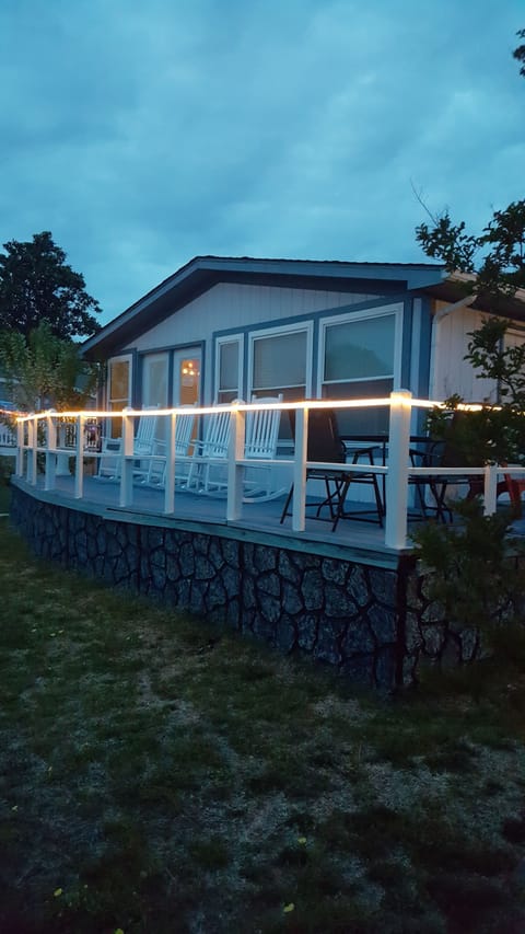 back porch in the evening