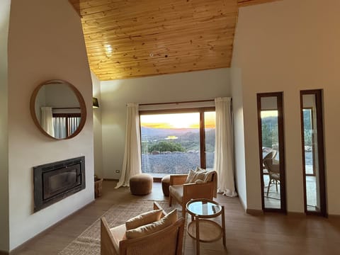 living room and office view 