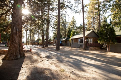 Enjoy a relaxing evening with a view of the lake and the other cabins around.