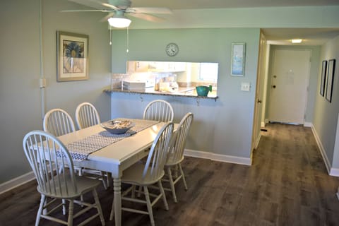 Entry, kitchen and dining area.