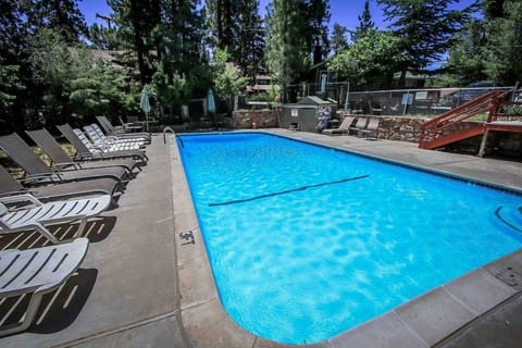 Enjoy a hot summer day at the pool and a nice view of the lake. (only open during the summer)