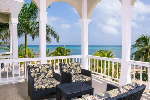 Relax and enjoy a good conversation with a beach view.