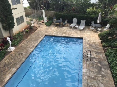 Swimming Pool with outdoor shower.