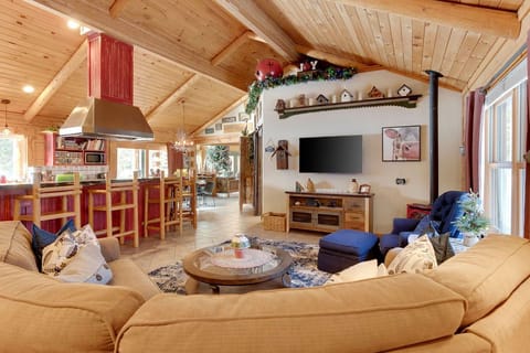 family room TV and sectional