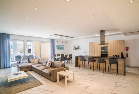 Kitchen, Living and Dining Area 