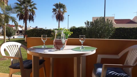Terrace with access to the garden and pool