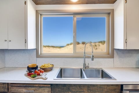 Views of the ocean while washing dishes.