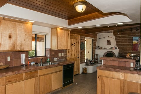 Kitchen facing living room.