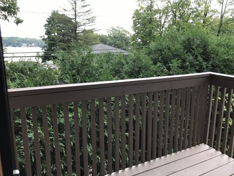 small balcony with Lake Geneva lakeview