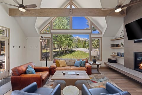 Main Living Room with majestic views of Peak 8 at Breckenridge that will make you fall in love with the mountains.