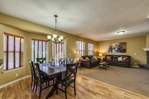 Open concept floor plan. Gorgeous hardwood. New carpet.