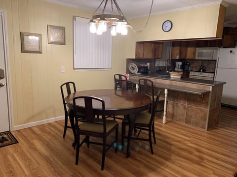 Dining room and kitchen