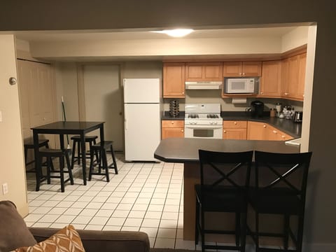 View of Kitchen from the TV area.