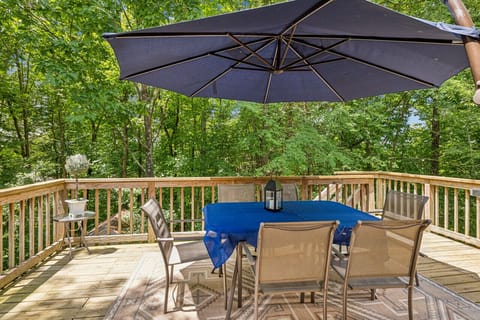 Gorgeous deck weather year-round. Cold Ice tea or warm cocoa, gather together here.