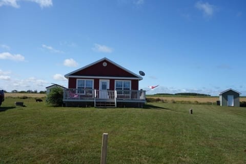 Cottage backs onto a farmer's field