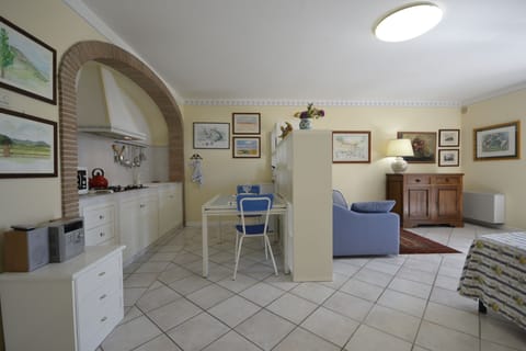 Kitchen, living room and bedrooom