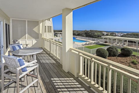 Beachside #5 - Watercolor - Balcony with Gulf Views