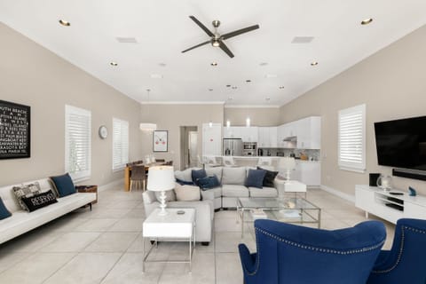 The open modern living area is perfect for your vacation