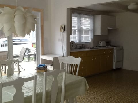 Dining room open to kitchen.
