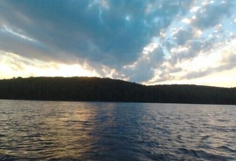Nearby lake with beautiful sandy beach