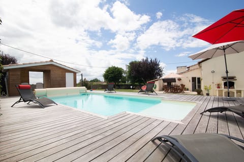 Across pool to garden