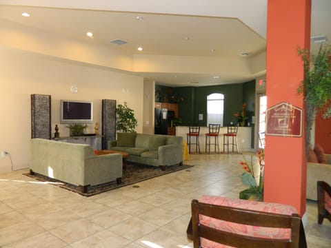 Clubhouse seating area wth TV and WiFi