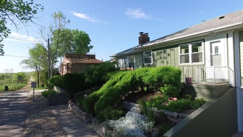 Front of the house, beach path to lake
